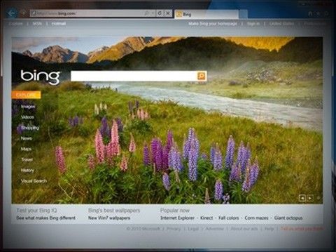 Bing, Internet Explorer 9
