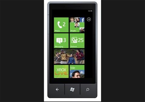 Windows Phone 7 startskärm