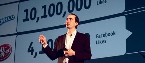 Christian Hernandez Gallardo, chef för Facebooks internationella verksamhet under Sime-konferensen i Stockholm.