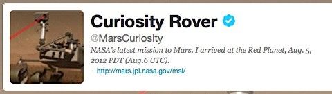 Curiosity  twitter