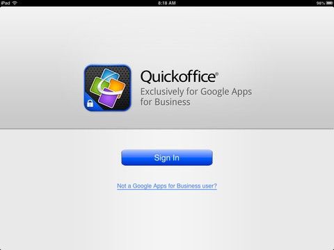 quickoofice ipad google apps