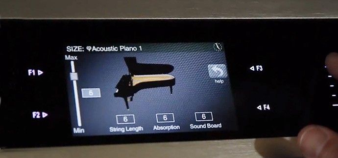 Ändra storleken på pianot virtuellt för att få till ett annat ljud.
