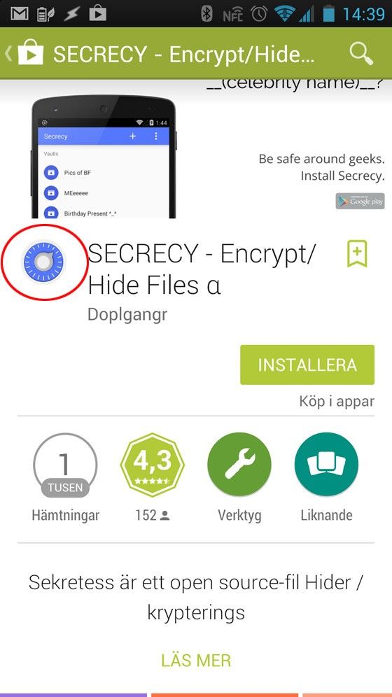 kryptering smartphone Secrecy