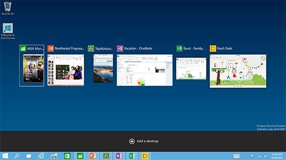 Virtuella skrivbord i Windows 10