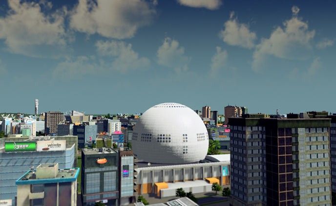 Globen i Cities Skylines