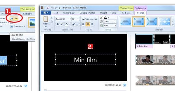 Windows Movie Maker - lägga till text