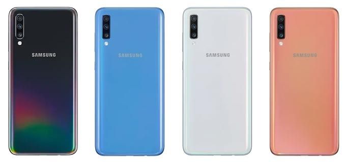 Samsung Galaxy A70 färgval