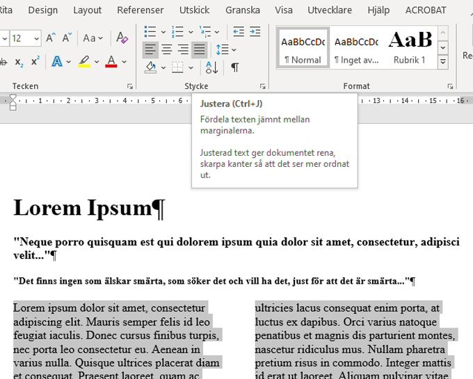 Microsoft Word Spalter
