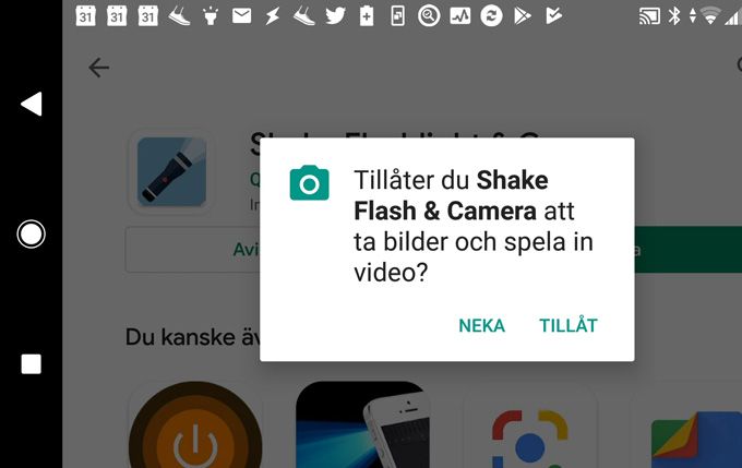 Shake Flashlight & Camera