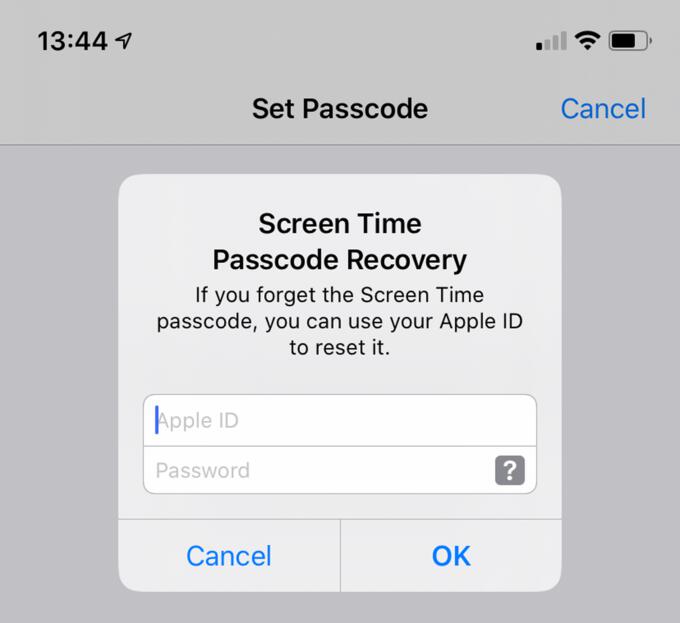 Återställ med Apple ID