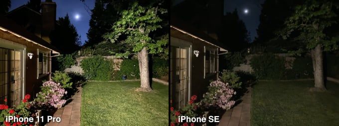 Iphone SE 2020 kamera lågt ljus