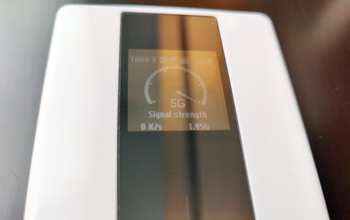 Huawei 5G Mobile WiFi Pro skärm