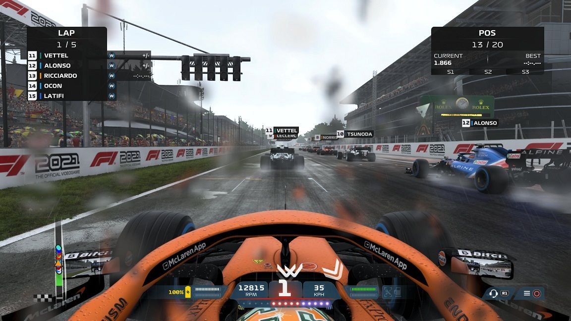 F1 i regn