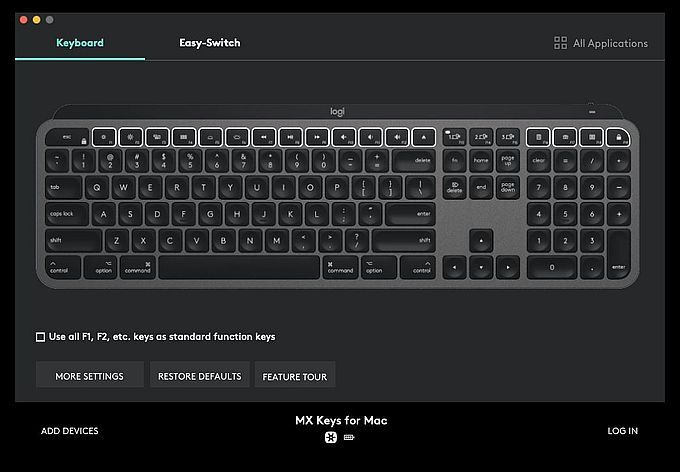 Logitech MX Keys för Mac
