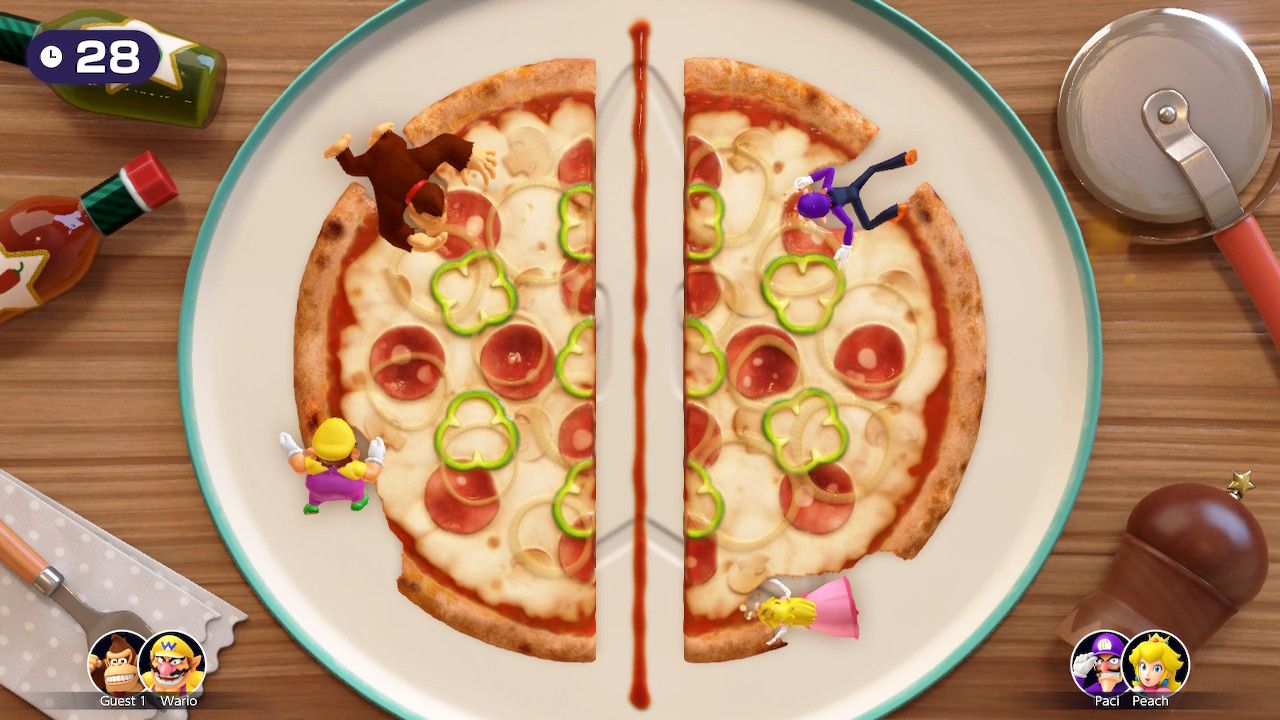 Pizza-minispel i Mario Party Superstars