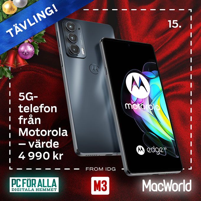 Motorola julkalender tävling M3 Instagram