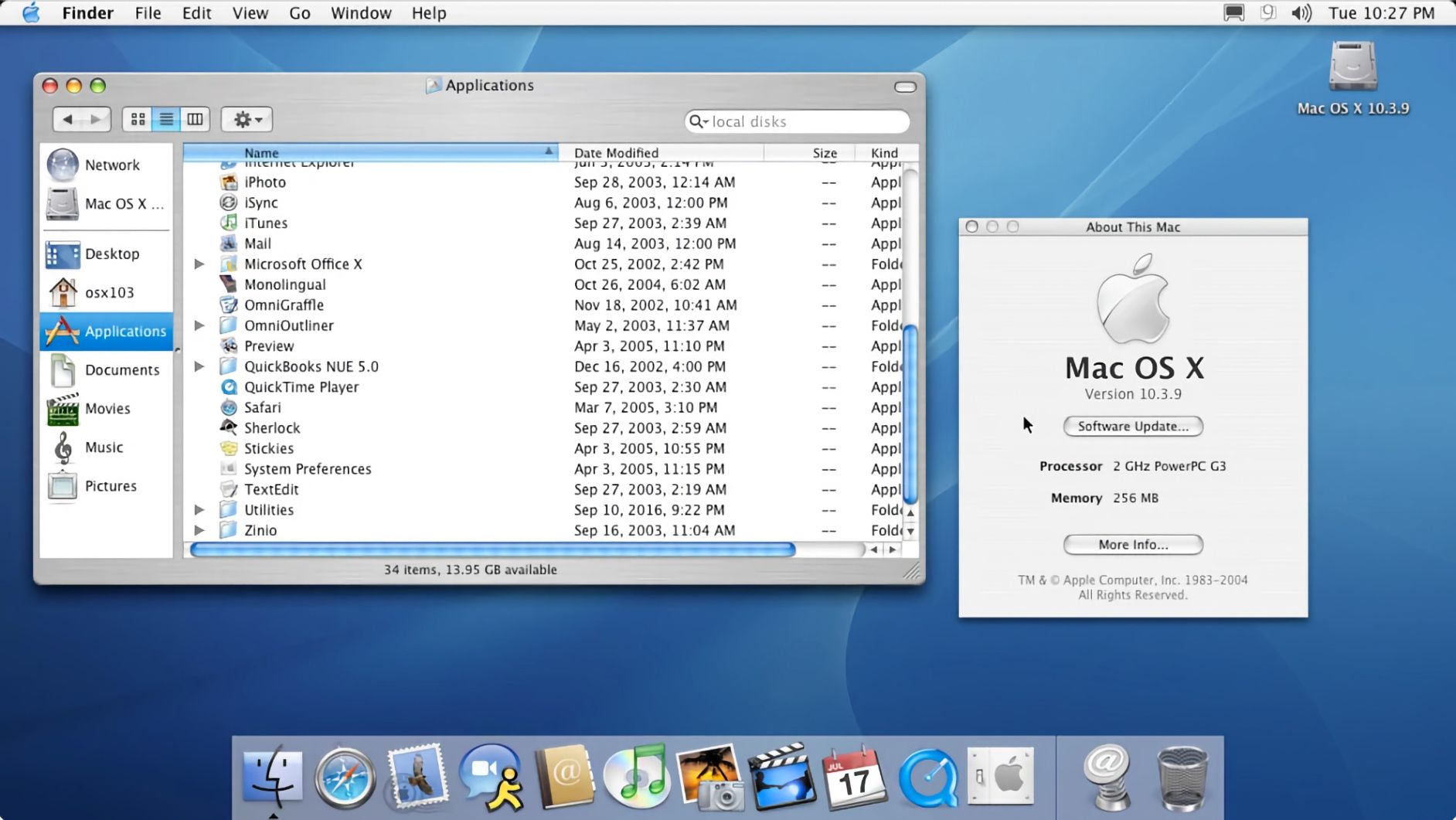 Mac OS X 10.3 Panther 