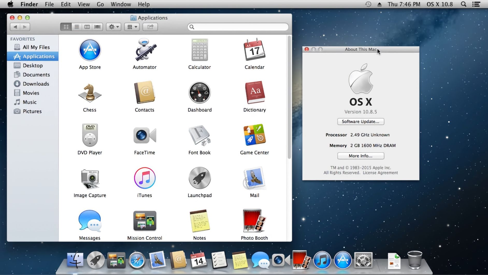 OS X 10.8 Mountain Lion 