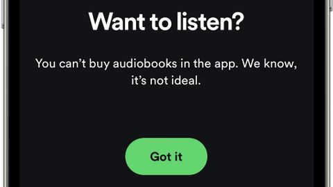 Inga ljudboksköp i Spotify på IOS