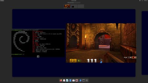 Quake 3 med 3d-acceleration i Asahi Linux på Apple Silicon-Mac