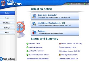 Ladda ned PC Tools Antivirus - program för gratis nedladdning