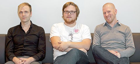 Omgörarna på Netrelations: Martin Rosell, webb-ad, Martin ­Jansson, interaktionsdesigner, och Per Vikström, projektledare.
