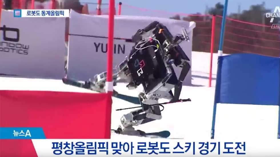 robot skiing