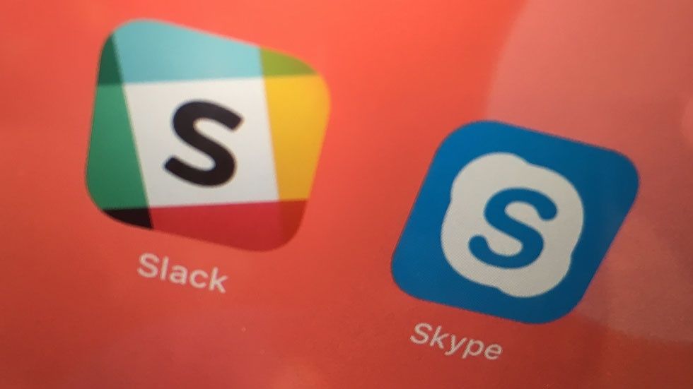 Slack- och Skype-ikoner