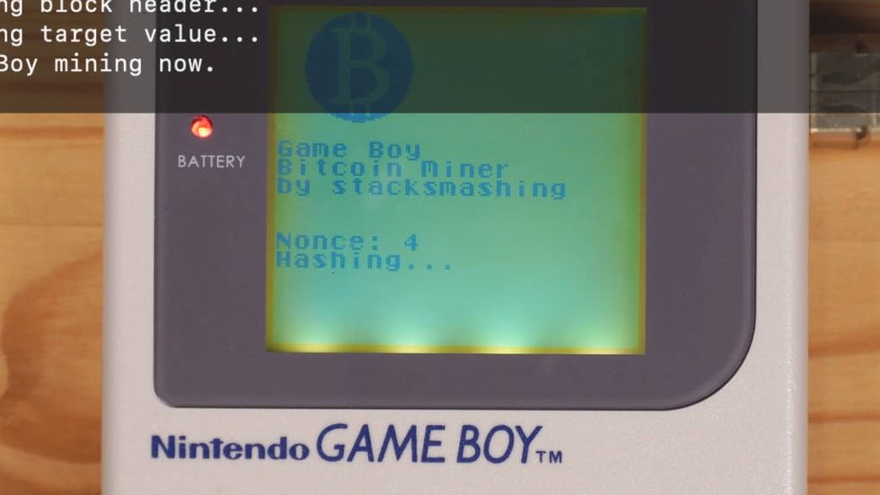Bitcoin-grävning på Game Boy