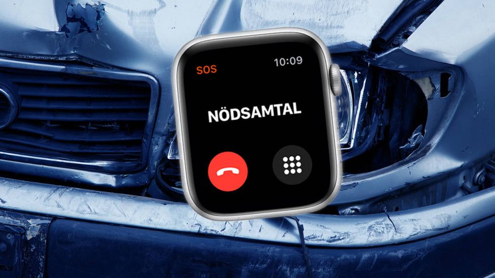 Nödsamtal på Apple Watch, bilolycka i bakgrunden