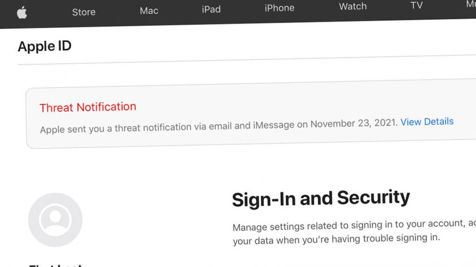 Apples varning till användare som har atteckerats med Pegasus