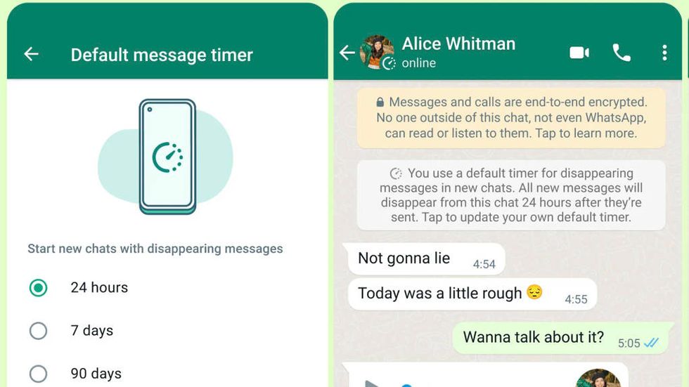 Whatsapp försvinnande meddelanden