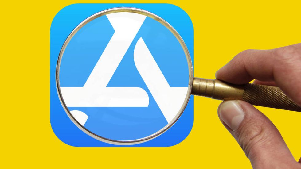 App Store-ikon och förstoringsglas