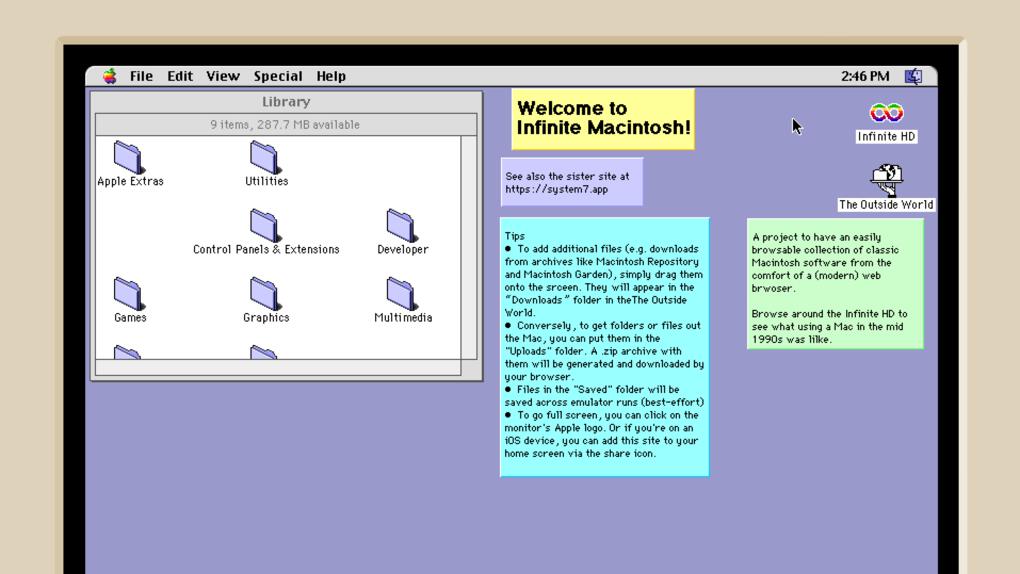 Mac OS 8 i webbläsaren
