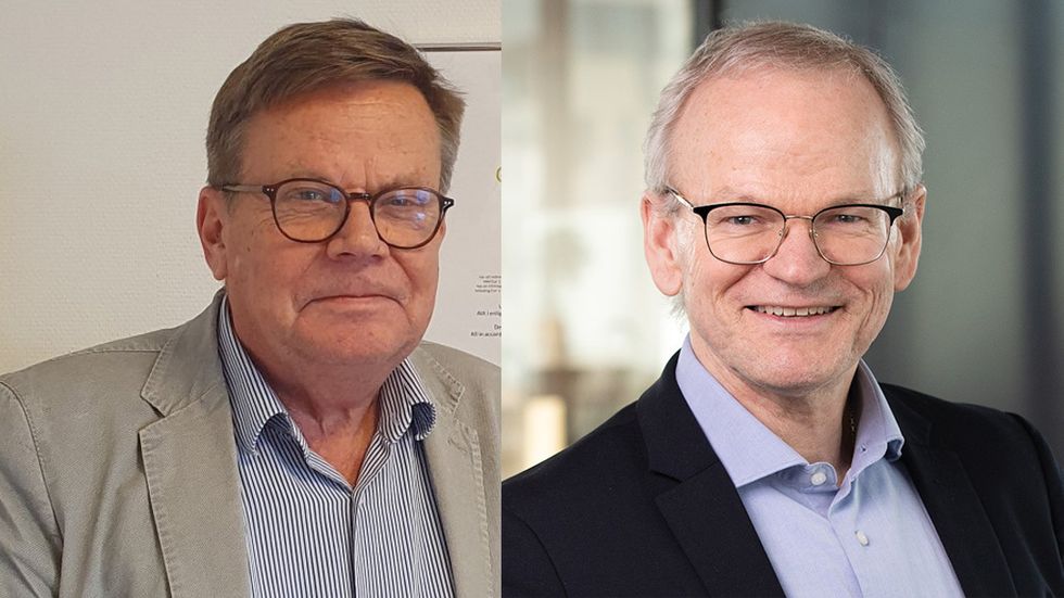 Anders Törnqvist (till vänster) och Anders Thellberg (till höger) är ordförande respektive sekreterare i den arbetsgrupp inom EU som arbetar med gemensamma standarder för den nya plånboken. Båda anser att Sverige behöver bidra mer till arbetet.