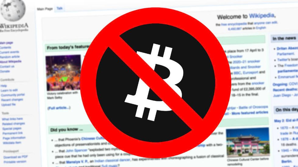 Wikipedia säger nej till Bitcoin