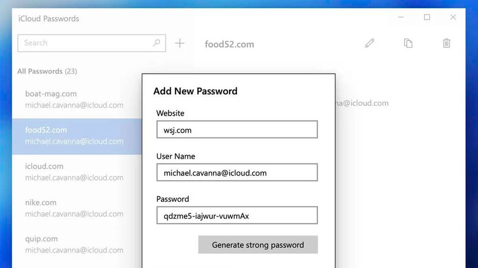 Icloud-lösenord på Windows