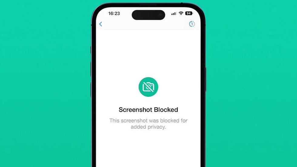 Blockerad skärmdump i nya Whatsapp-betan