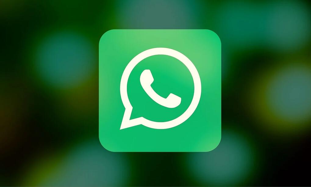 Whatsapp-ikon på suddig bakgrund